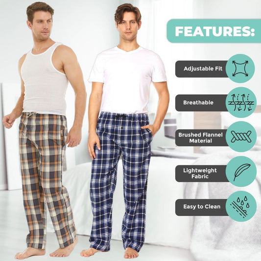 Set Of 3 Men’s Check Trousers