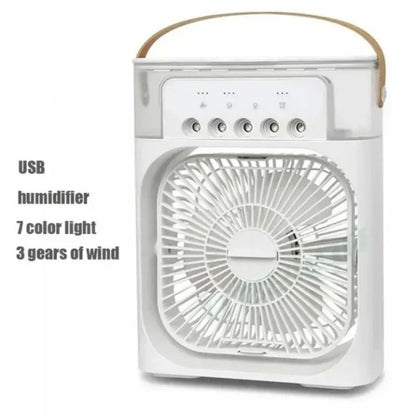 Portable Air Conditioner Fan, Humidifier, USB Electric Fan