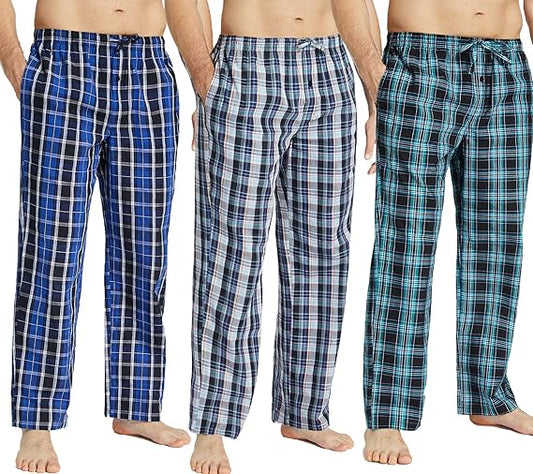 Set Of 3 Men’s Check Trousers