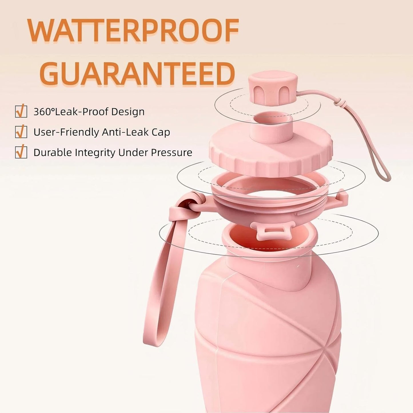 Collapsible Travel Water Bottle (600ml)