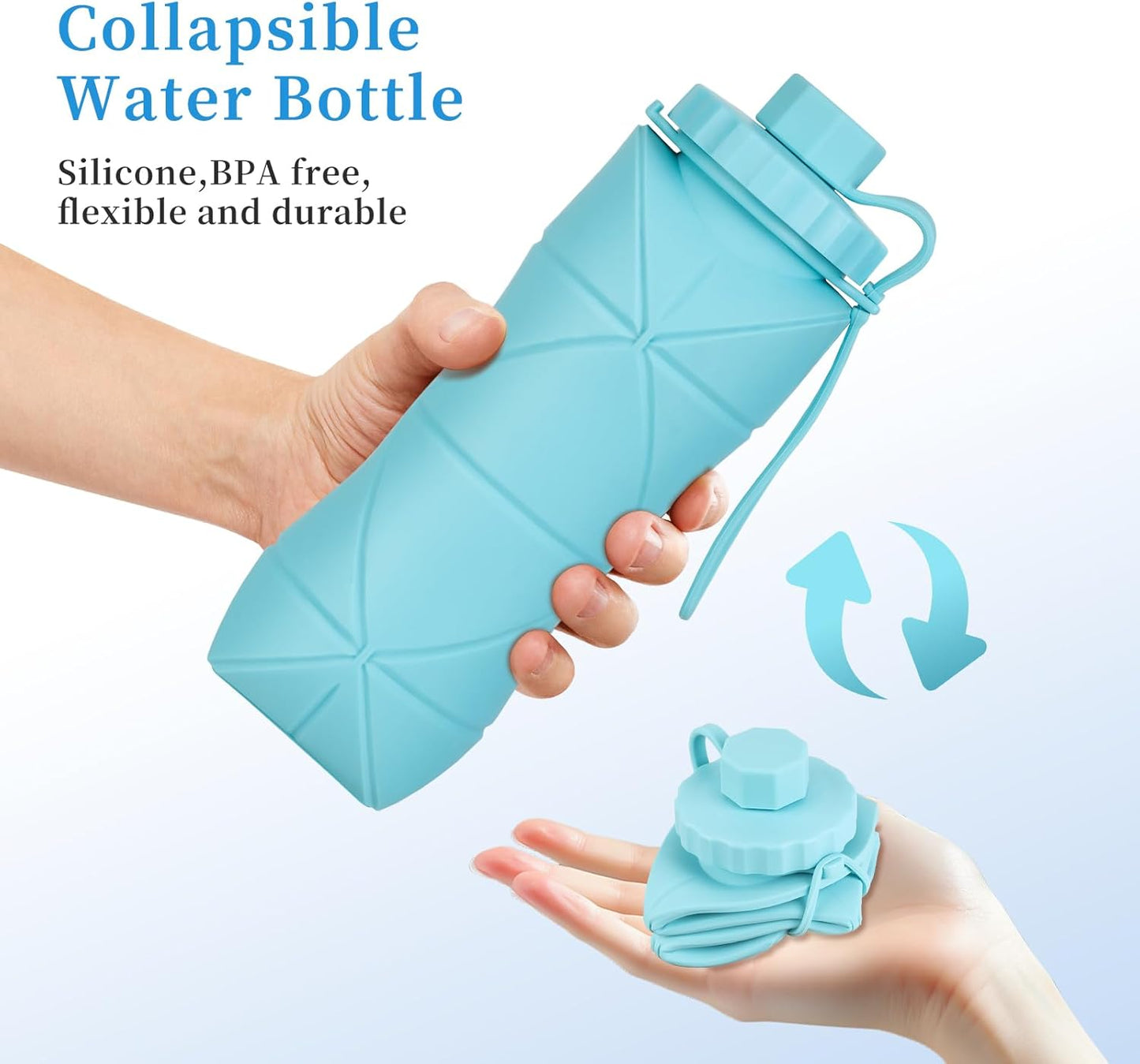 Collapsible Travel Water Bottle (600ml)