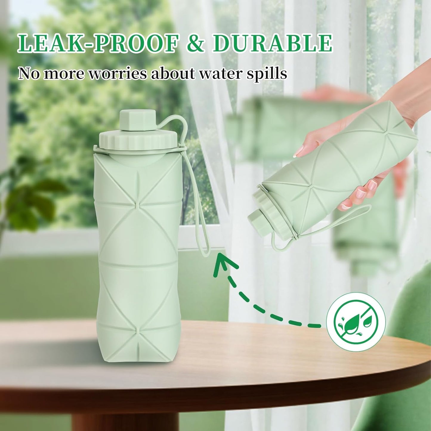 Collapsible Travel Water Bottle (600ml)