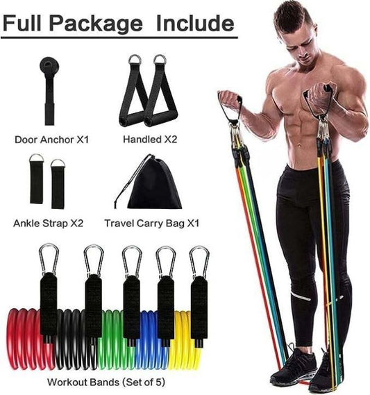 Exercise Band Resistance Band 11(PCS) Power Exercise Resistance Band