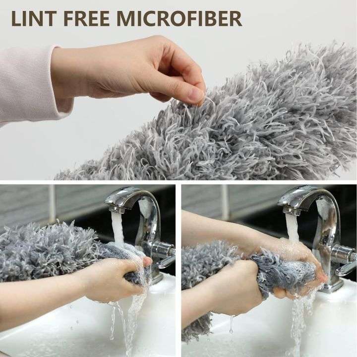 Telescopic Gray Duster Bendable Microfiber Dust Cleaner for Cleaning
