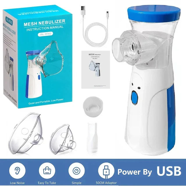Mesh Portable Nebulizer Machine & Mask for Kids and Adults Mini Inhaler