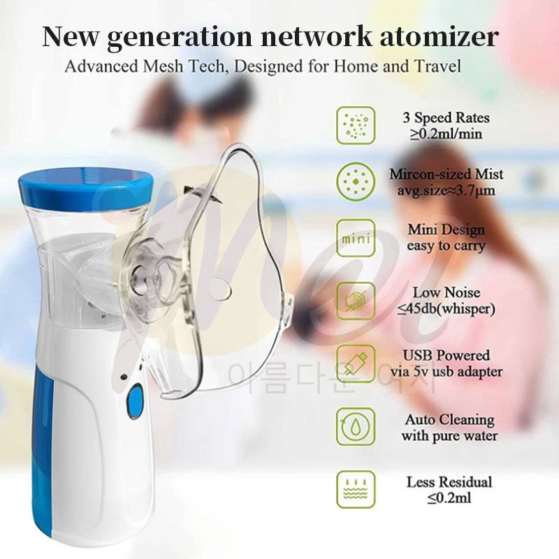 Mesh Portable Nebulizer Machine & Mask for Kids and Adults Mini Inhaler