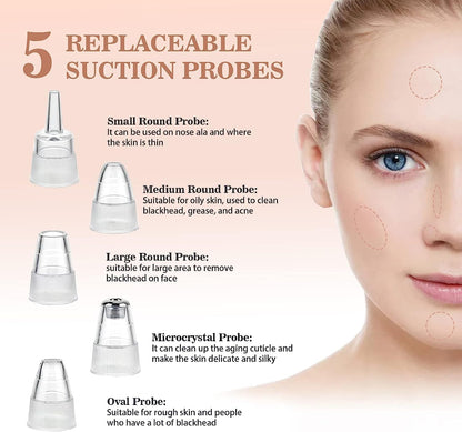 5 in 1 Blackhead Remover machine Pore Vacuum- Electric Facial Pore Cleaner