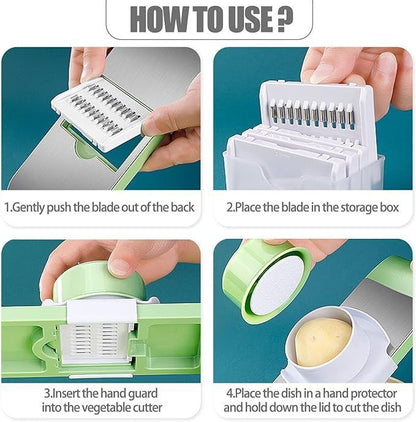 5 in 1 Universal Vegetable Cutter with 5 Blade Settings